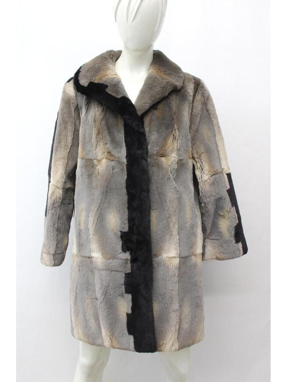 Excellent Sheared Muskrat Fur Coat Jacket Women Woman Size 8 Medium